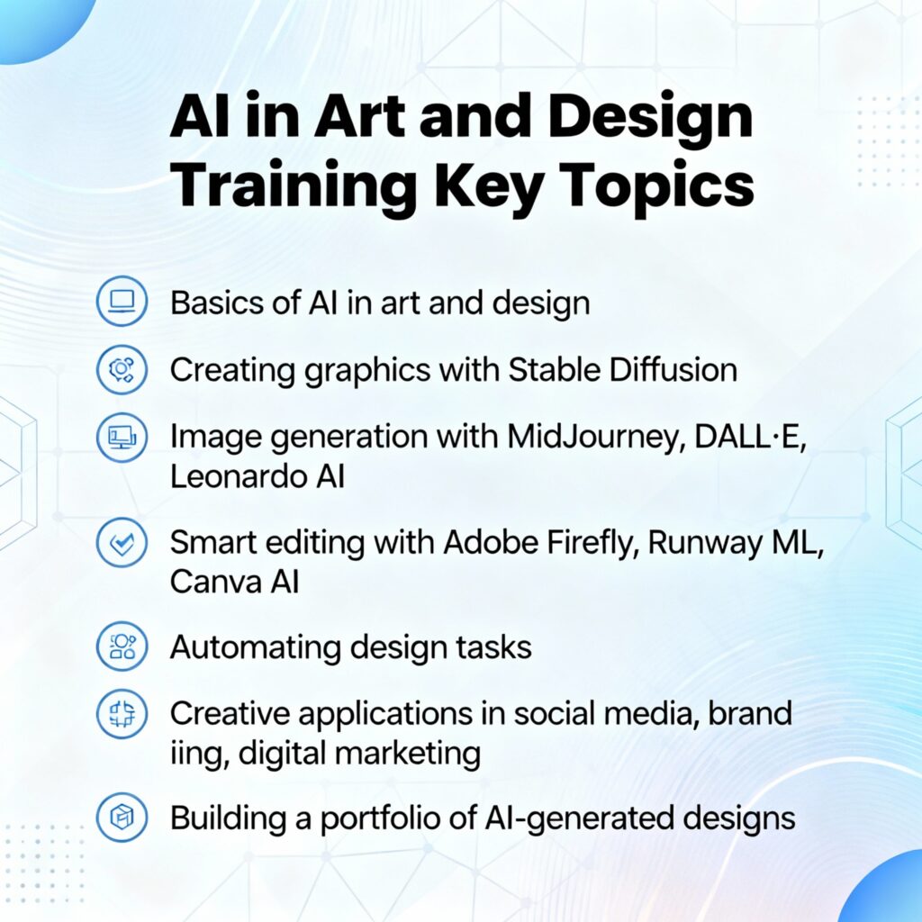 AI art and design course including AI tools for designers